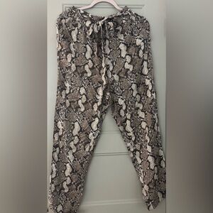 Snakeskin Print Pants